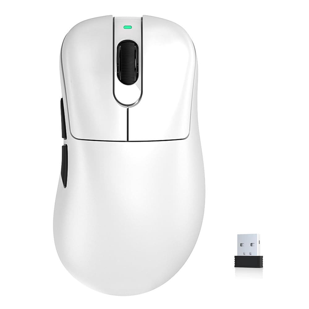 Mouse para jogos KYSONA Mars SE 24000 DPI 57g 150h Bateria branca