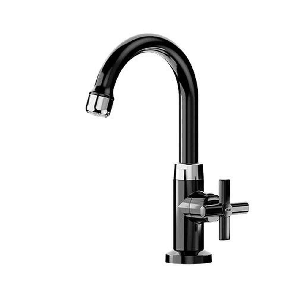 Torneira Lavatório Bica Alta Lume Preto 1/2 Com Redutor De Vazão - Blukit