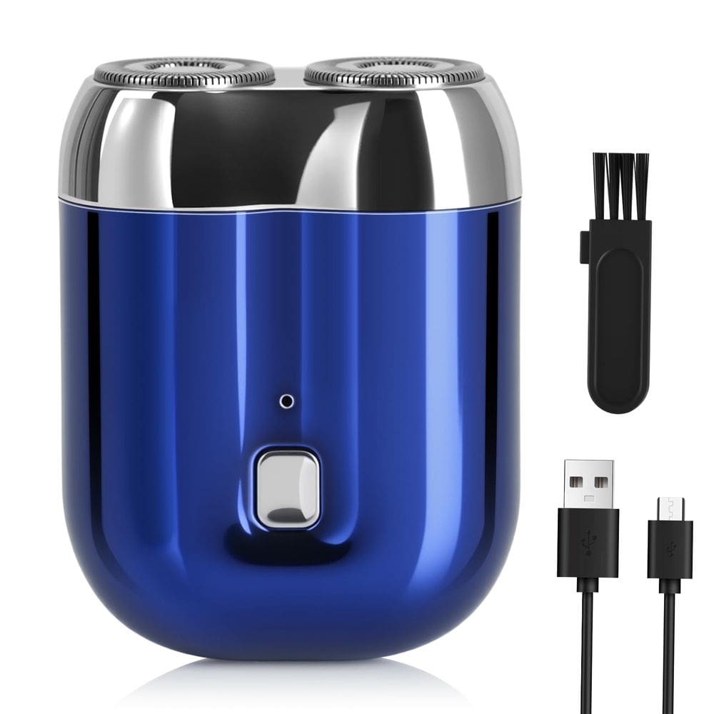 Barbeador elétrico Senduzll Mini  Dual Head para homens azul
