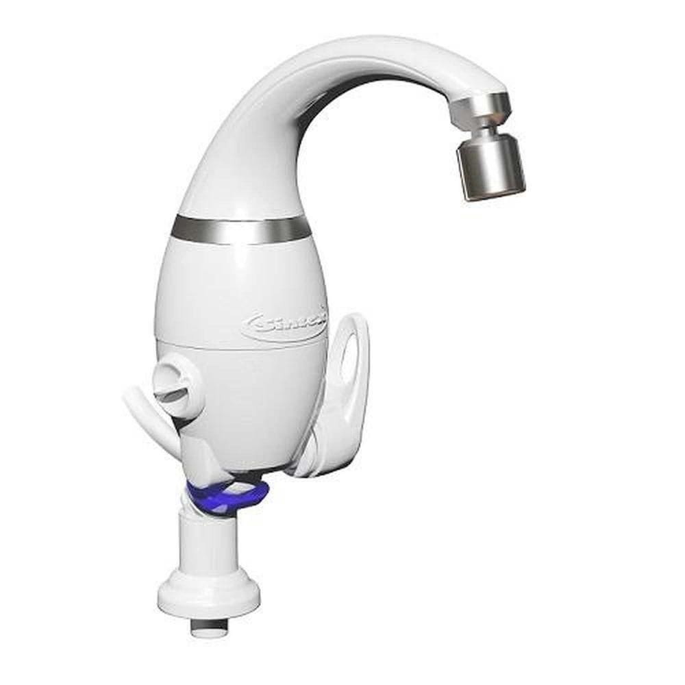 Torneira Eletrônica 220v 6500w Branca - Resistência Rel265 - Bica Móvel - Parede/balcão