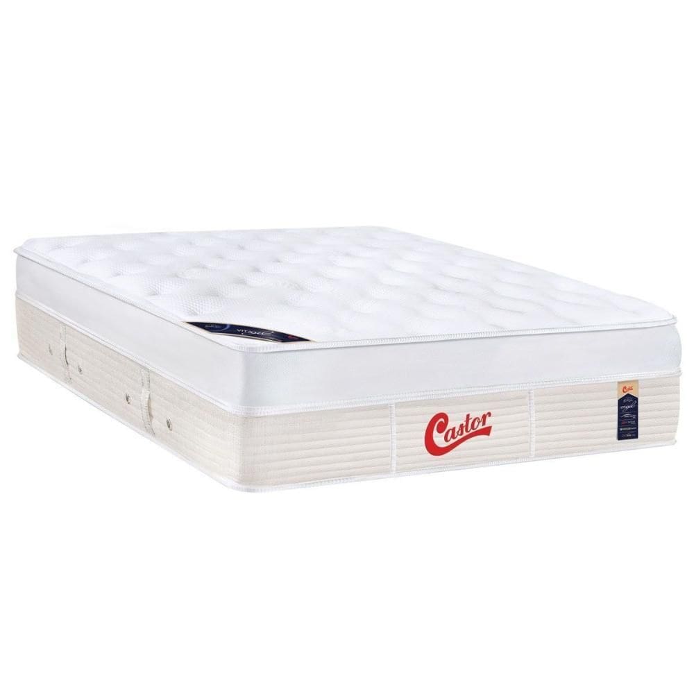 Colchão King Espuma Viscoelástico Visco Gel Molas Ensacadas  Gold Star Vitagel Max Euro Pillow (193x203x40) - Castor