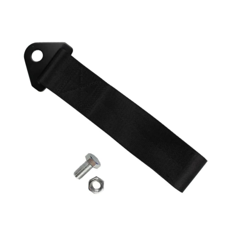 Kit Tow Strap Fita Cinta Reboque Para-Choque Preto Estilo BR