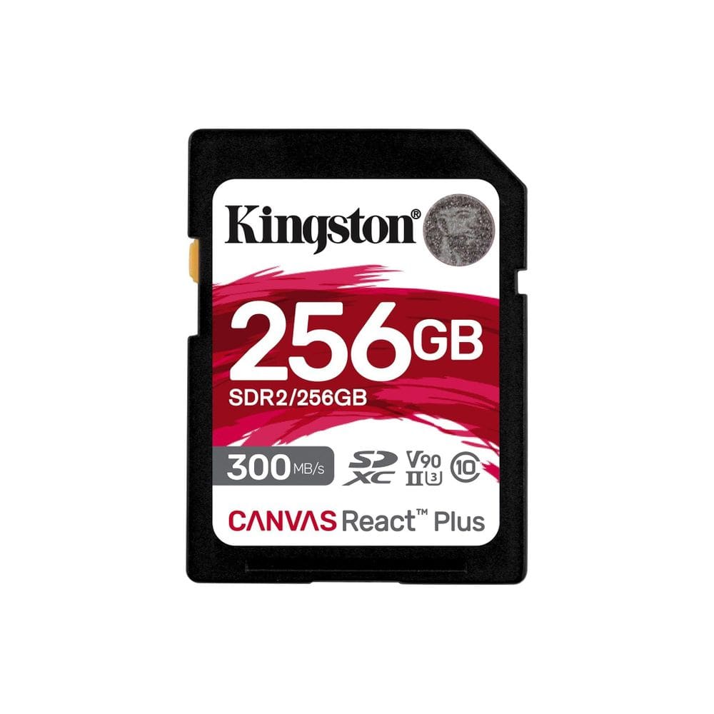 Cartão SD Kingston Canvas React Plus 256GB SDXC UHS-II V90