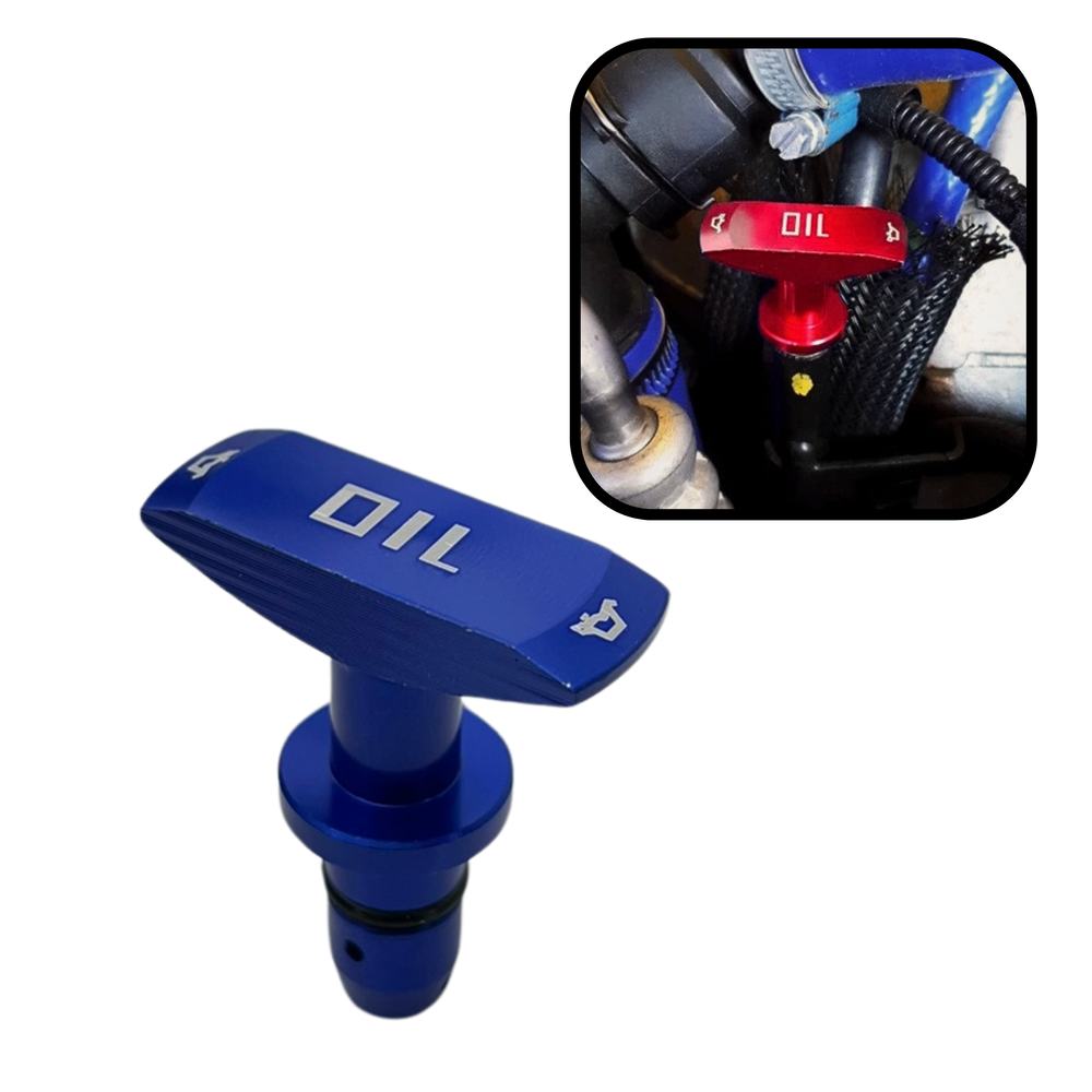Puxador Vareta Óleo Motor Tuning Universal Azul Estilo BR M