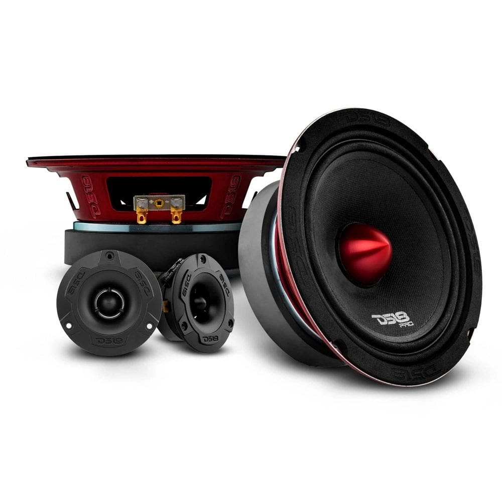 Pacote de alto-falantes para carro DS18 Midrange, tweeters de 6,5 polegadas, 1 polegada