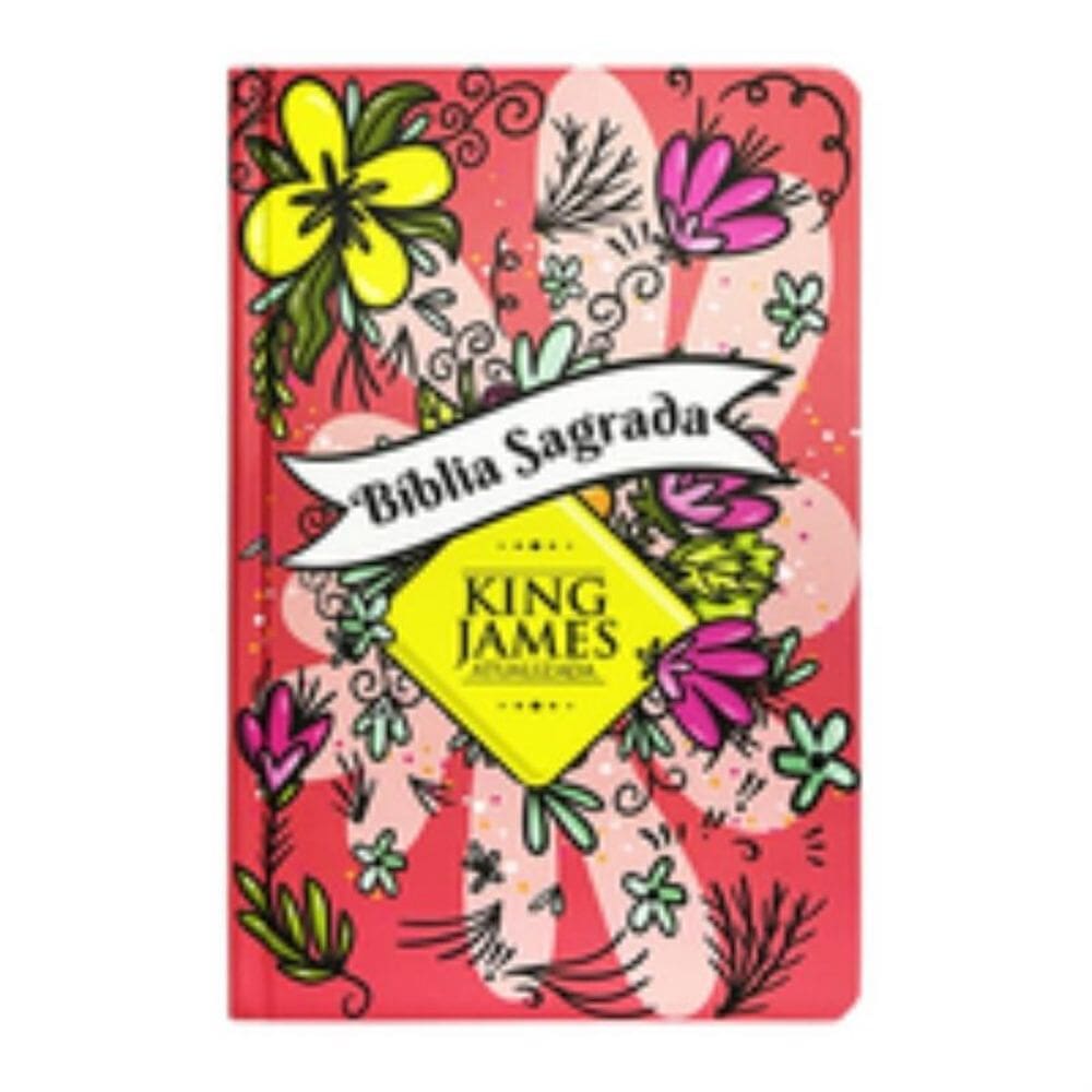 Bíblia slim KJA - floral alegre
