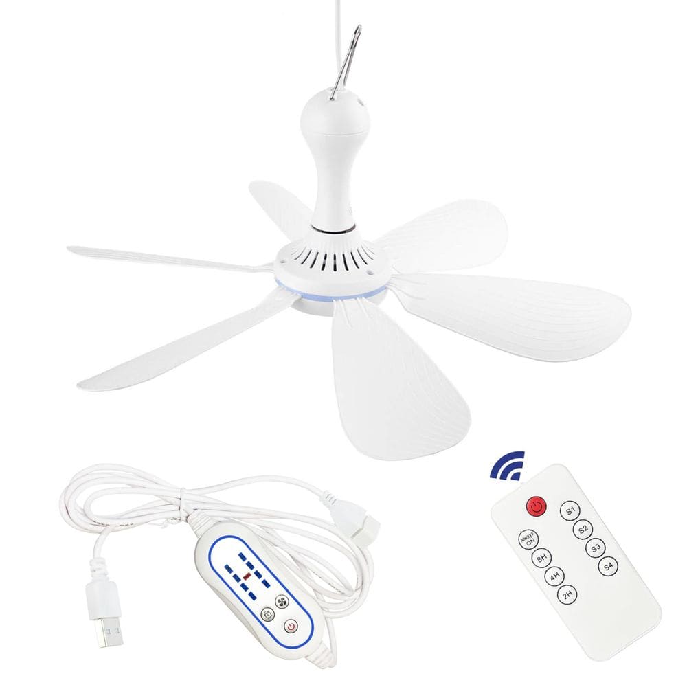 Ventilador de teto SCOOYEEES Silent USB alimentado por controle remoto