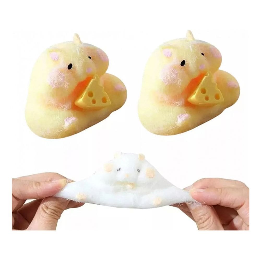 Brinquedo Squeeze Hamster Squishy, 2 peças para aliviar o desconforto