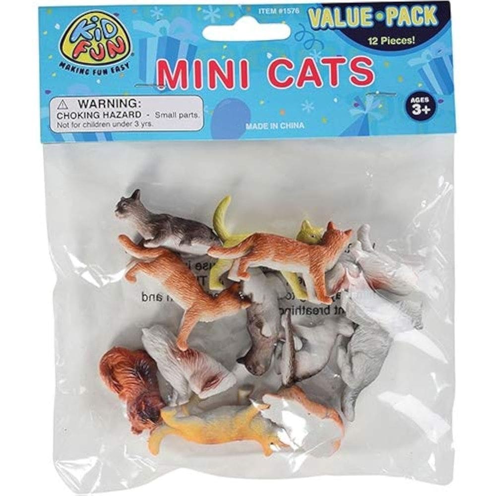 Brinquedos americanos Mini Cat Figures variados (12 unidades)