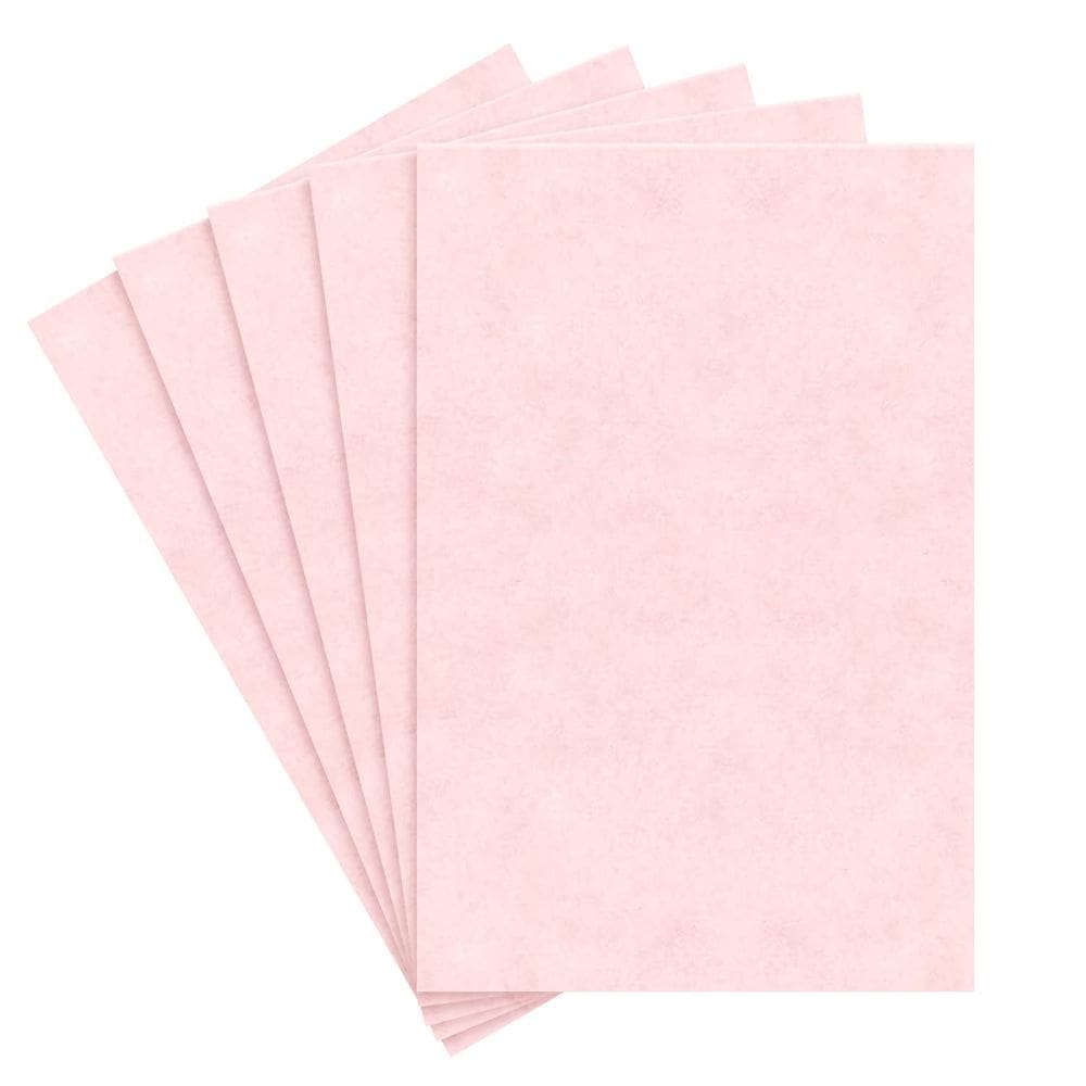 Cardstock S, impressão superfina, pergaminho rosa, 67 libras, 5 folhas
