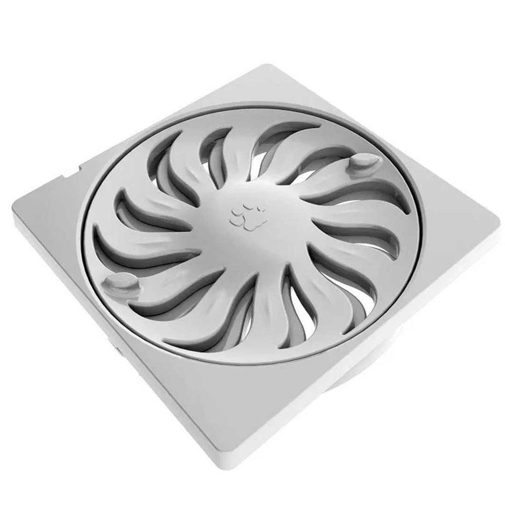 Grelha Quadrada Tigre 150Mm Abre E Fecha Branca