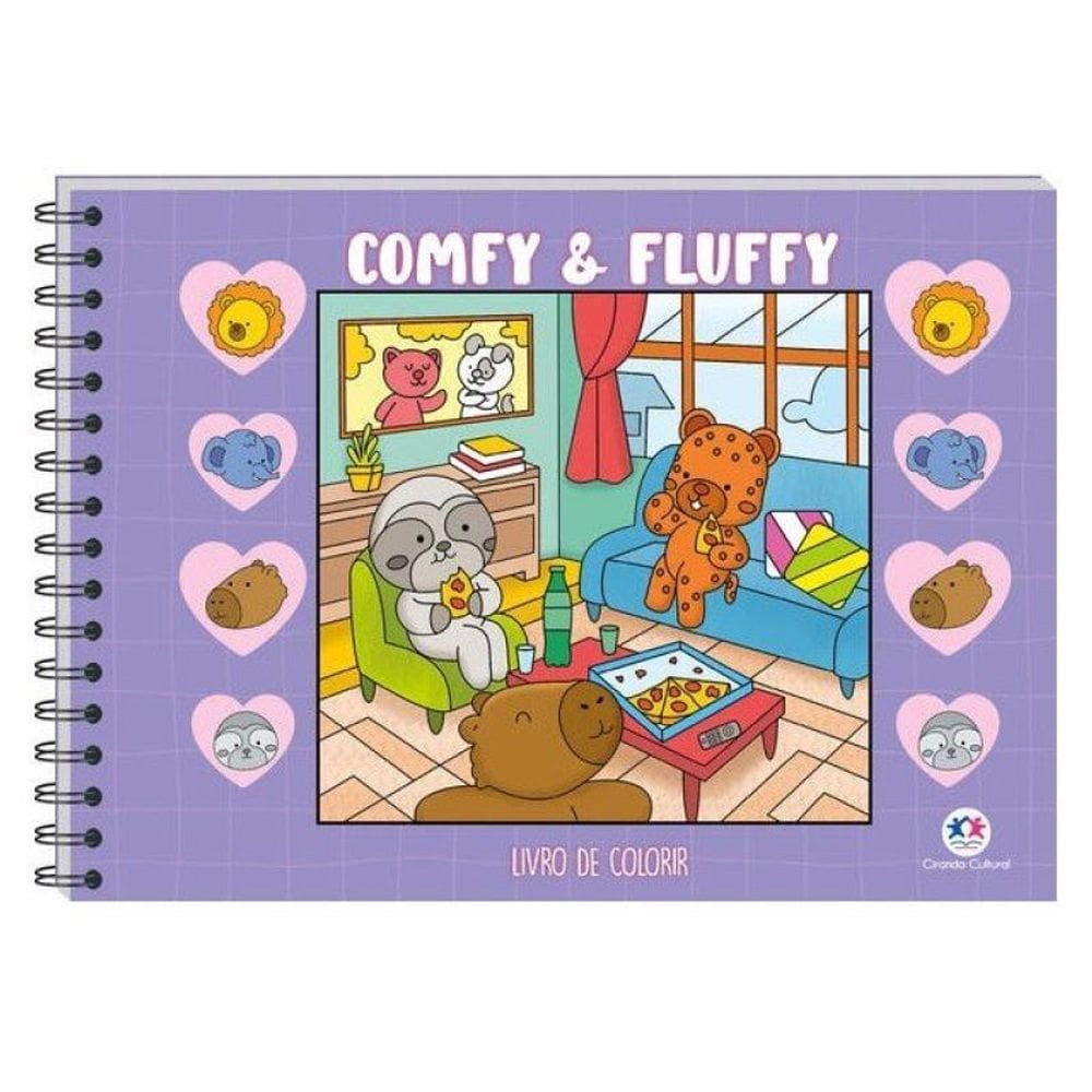 Comfy And Fluffy Purple - Para Colorir