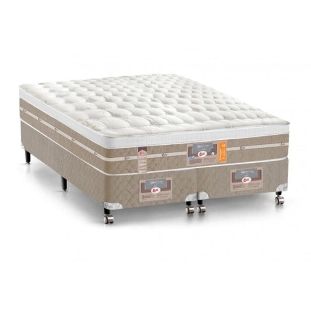 Cama Box Queen Castor Silver Star Air One Face  158x198x59 + Box Castor