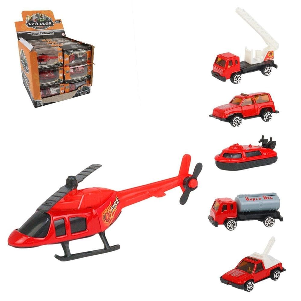 Veículos Roda Livre Metal Miniatura diversos - Tudo em Caixa