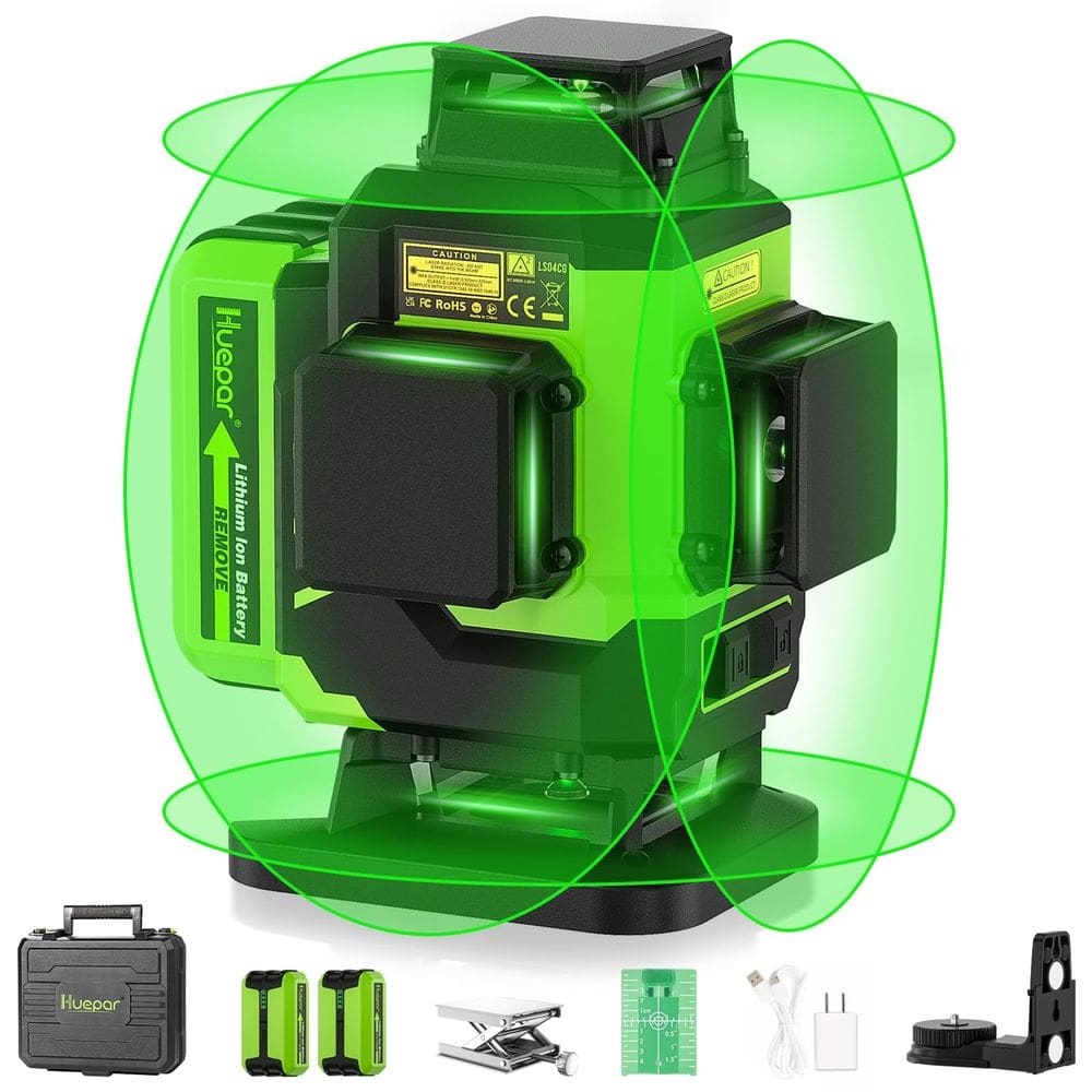 Nível de laser Huepar LS04CG 16 linhas de feixe verde autonivelante