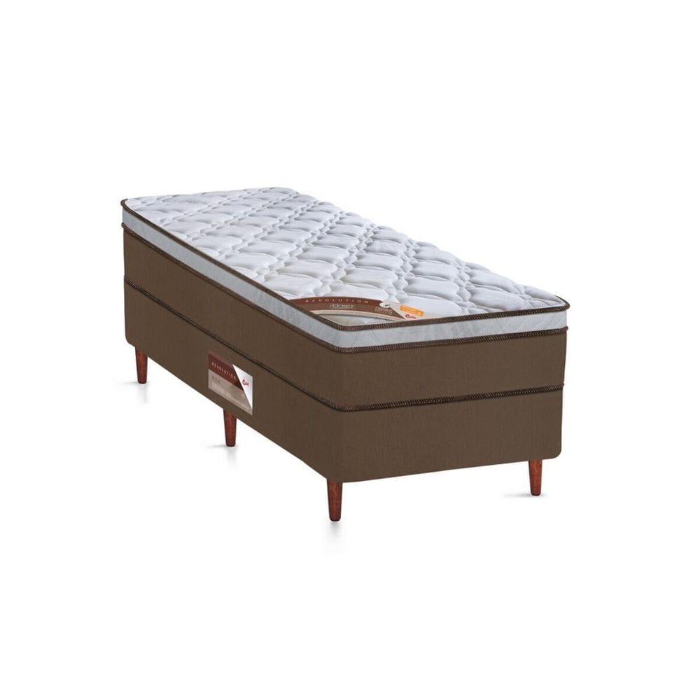 Cama Box Solteiro Castor Revolution 88x188x54 + Box Castor