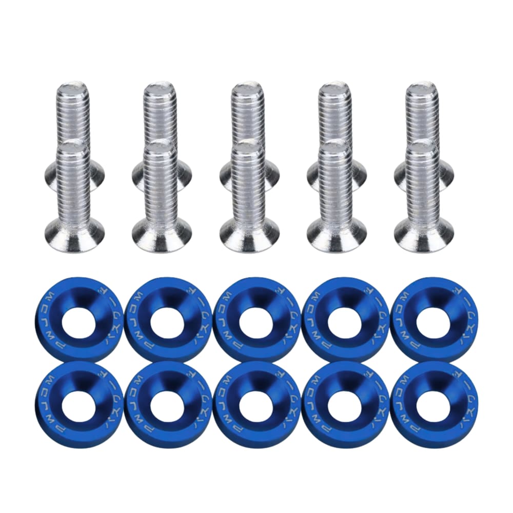 Parafuso Arruela Anodizada Universal Tunning M6 Kit 10 und