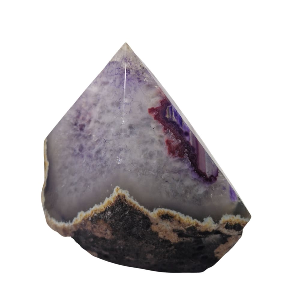 Pedra Natural Ponta Geradora Energia Ágata Roxa 900g a 1 Kg