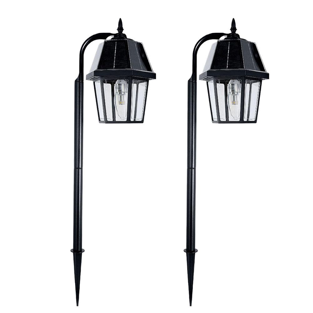 Luz solar de jardim ampla variedade Sonic Shepherd Hook 21 cm preta