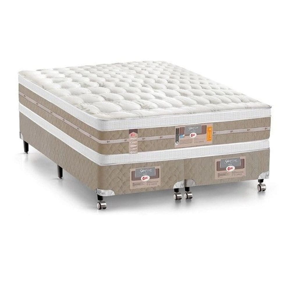 Cama Box Queen Castor Silver Star Air Double Face 158x198x61 + Box Castor