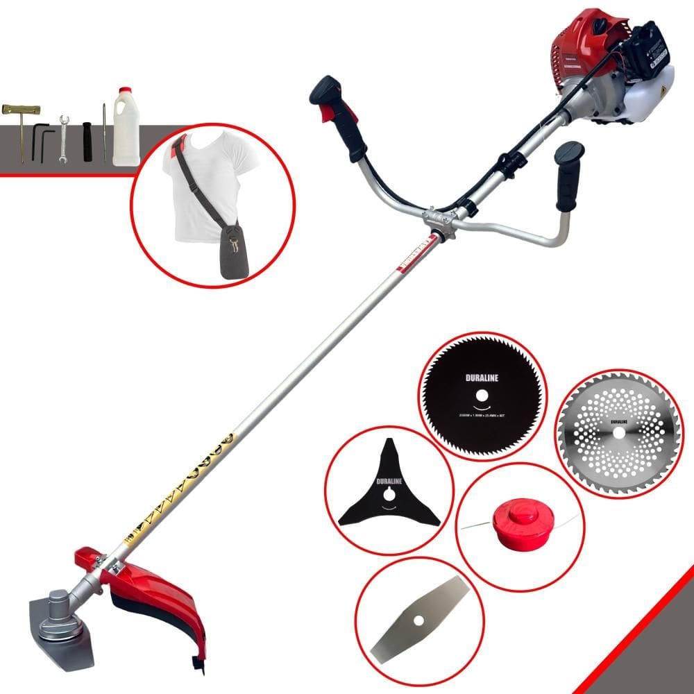Roçadeira À Gasolina Kawashima BCJ620L 62cc 10.000rpm Completa Com Carretel + Lâmina Facão + Lâmina 3 Pontas + Lâmina 40 Dentes + Lâmina 80 Dentes