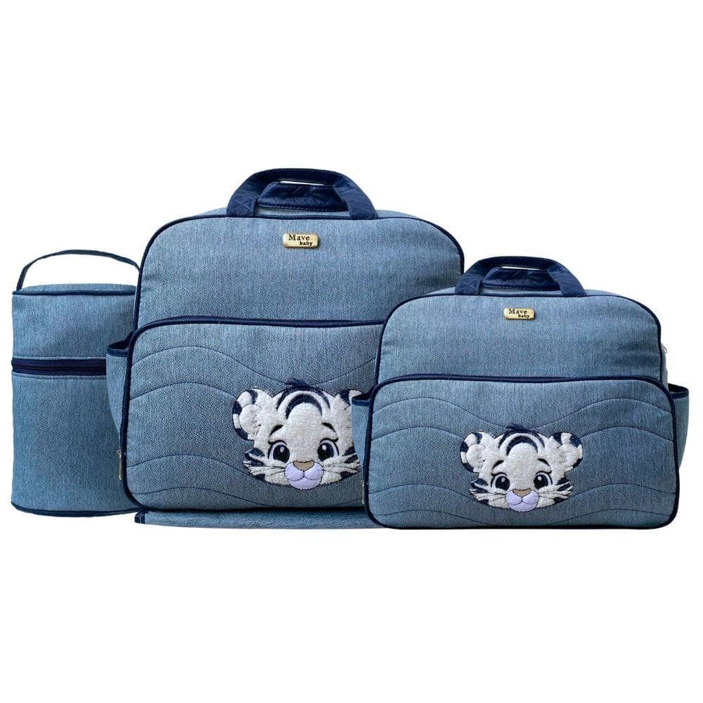 Kit Bolsas Maternidade Animais Baby Premium Azul