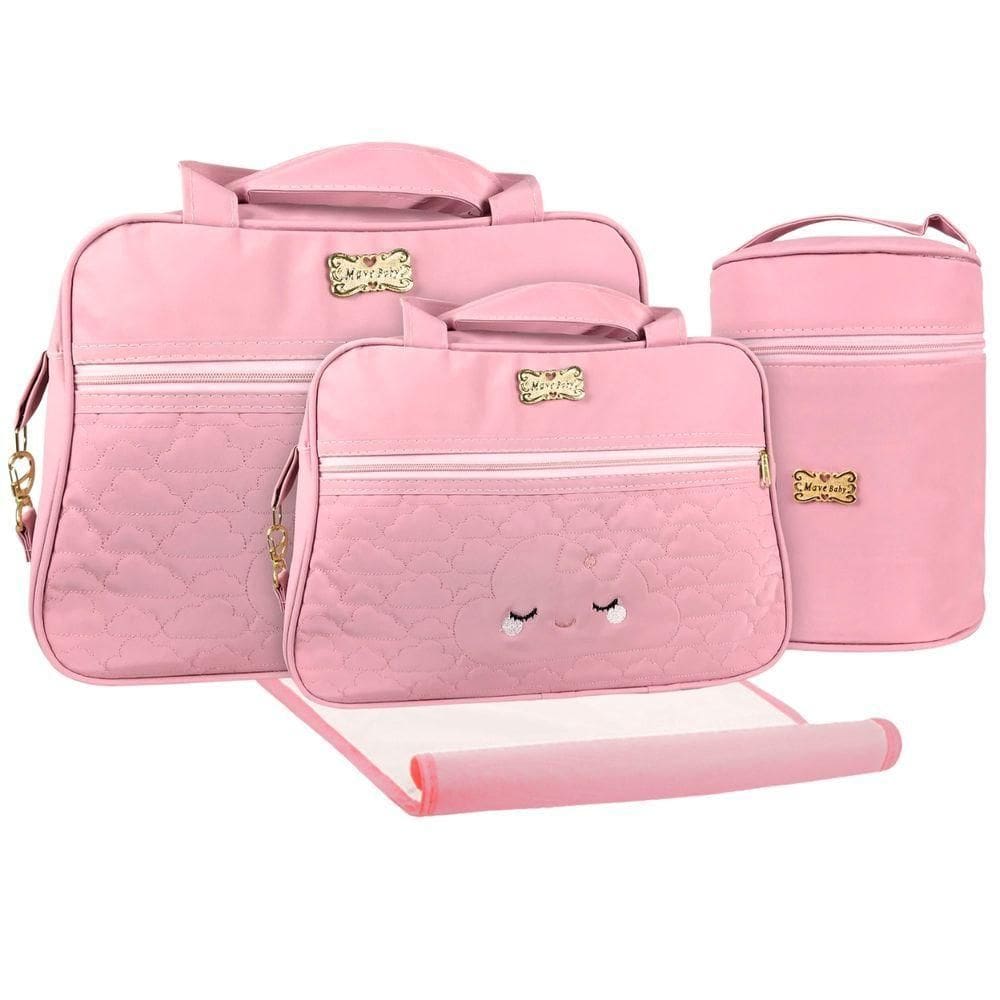 Kit Bolsas Maternidade Nuvem Class Baby Rosa