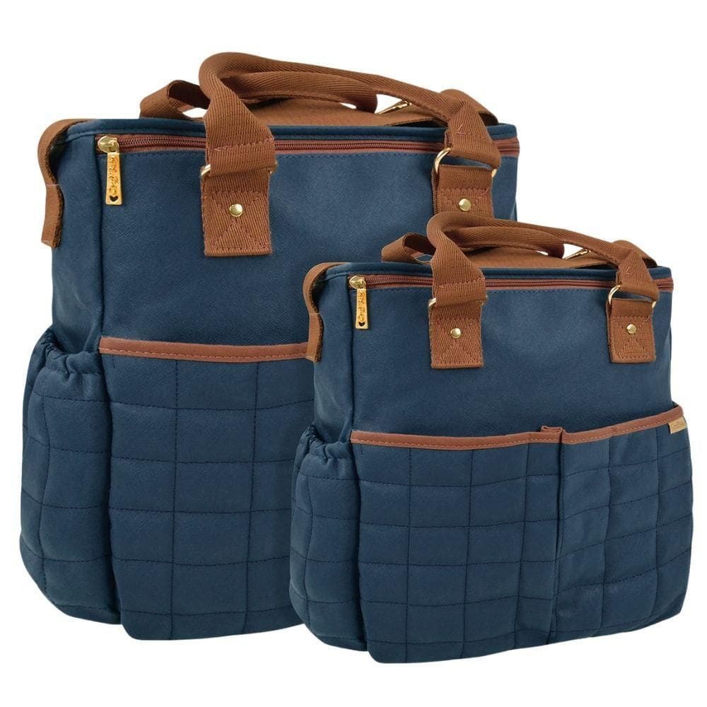 Kit Bolsas Maternidade Baby Classic Gold Azul Marinho