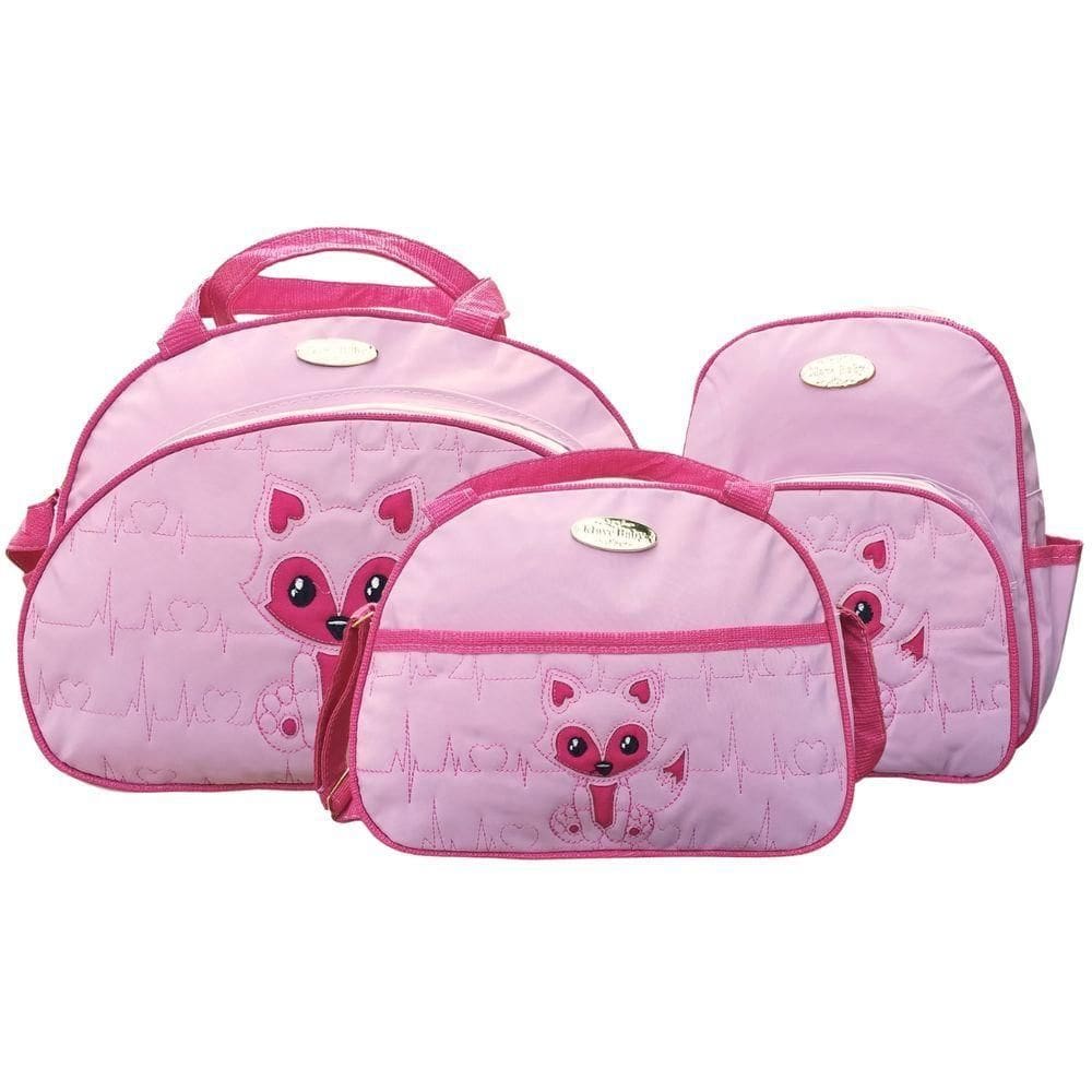 Kit Bolsas Maternidade Raposinha Baby Style Rosa