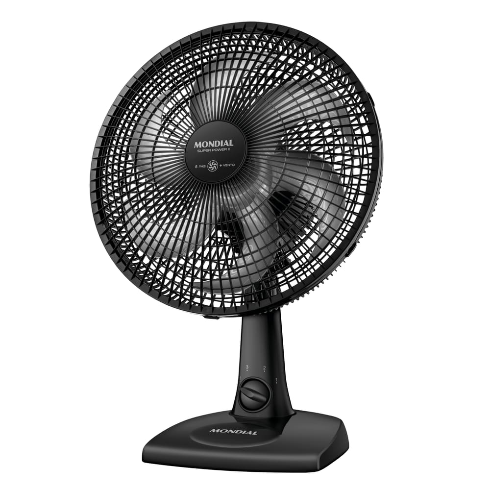 Ventilador de Mesa 30cm Super Power II Mondial Preto 60W- NVSP-30-B2