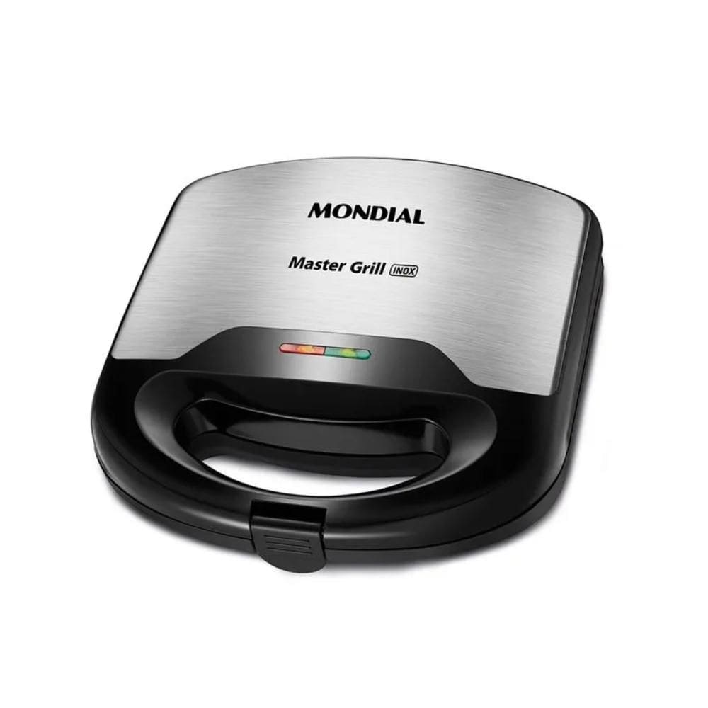 Sanduicheira Master Grill Mondial Grelha Dupla Controle de Temperatura 750W Preto/Inox 220V - S-20