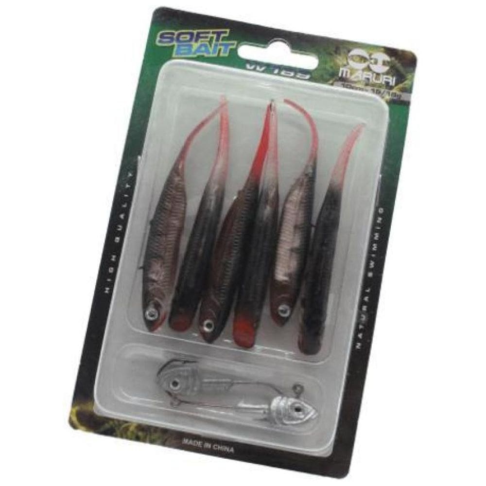 Kit 6 Isca Artificial Soft Shad Macia Pescaria Barco Canoa F