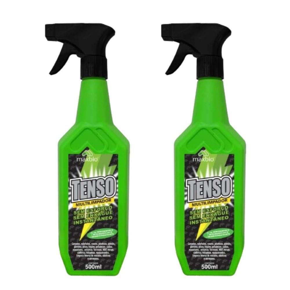 Kit 2 Tenso Limpa Estofados Sofá Banco Pisos 500Ml Maxbio
