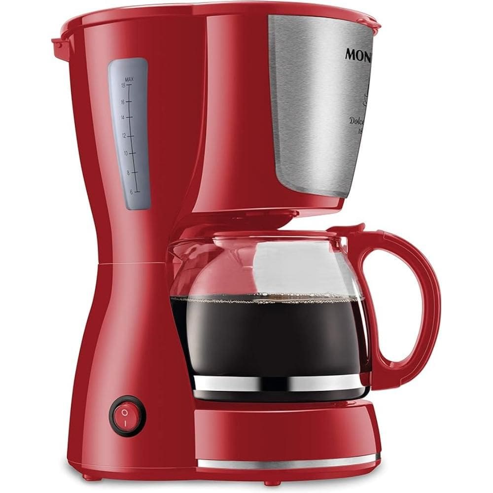 Cafeteira Elétrica Mondial Dolce Arome para 18 Xícaras 550W Vermelho/Inox 127V - C-35-18X