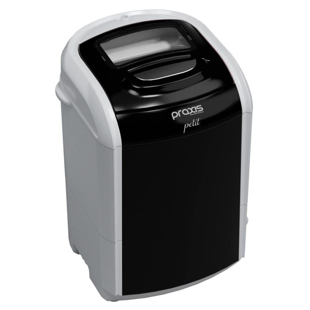 Mini Lavadora de Roupas Praxis Petit 1,2kg com Filtro Timer e 5 Modos 150W Preto 127V