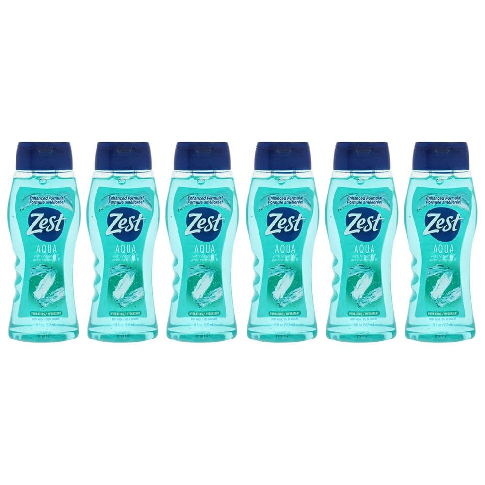 Sabonete corporal Zest Hydrating Aqua com vitamina E, 200 ml, pacote com 6