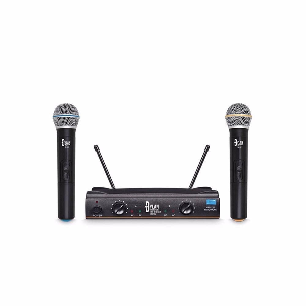 Microfone Sem Fio Duplo Uhf Dylan Dw-602 Homologação: 201213