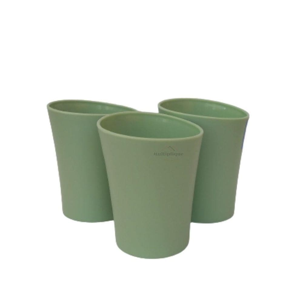 Kit 03 Copos Plastico Duro Resistente Bebidas 300Ml Verde