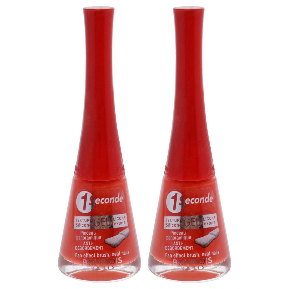 Esmalte de unhas Bourjois 1 Seconde 10 Rouge Poppy, pacote com 2