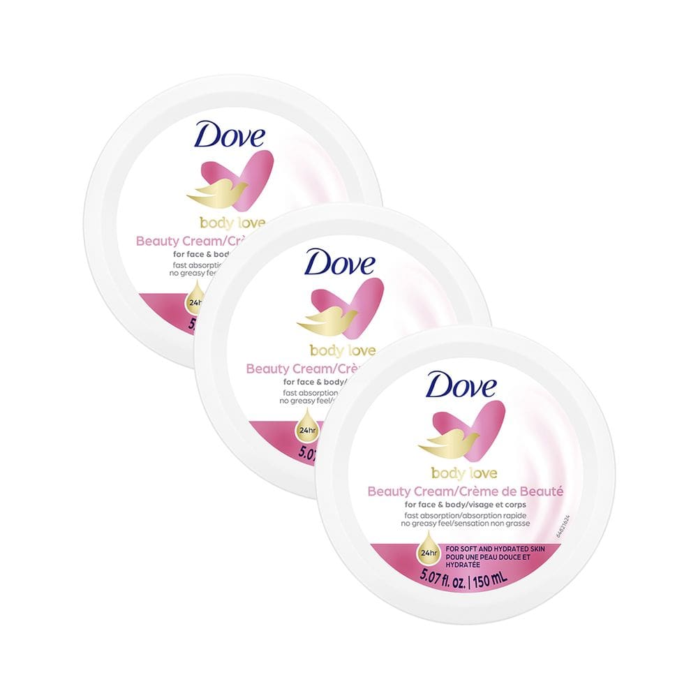 Creme de beleza hidratante Dove Pink para mulheres 150mL x 3