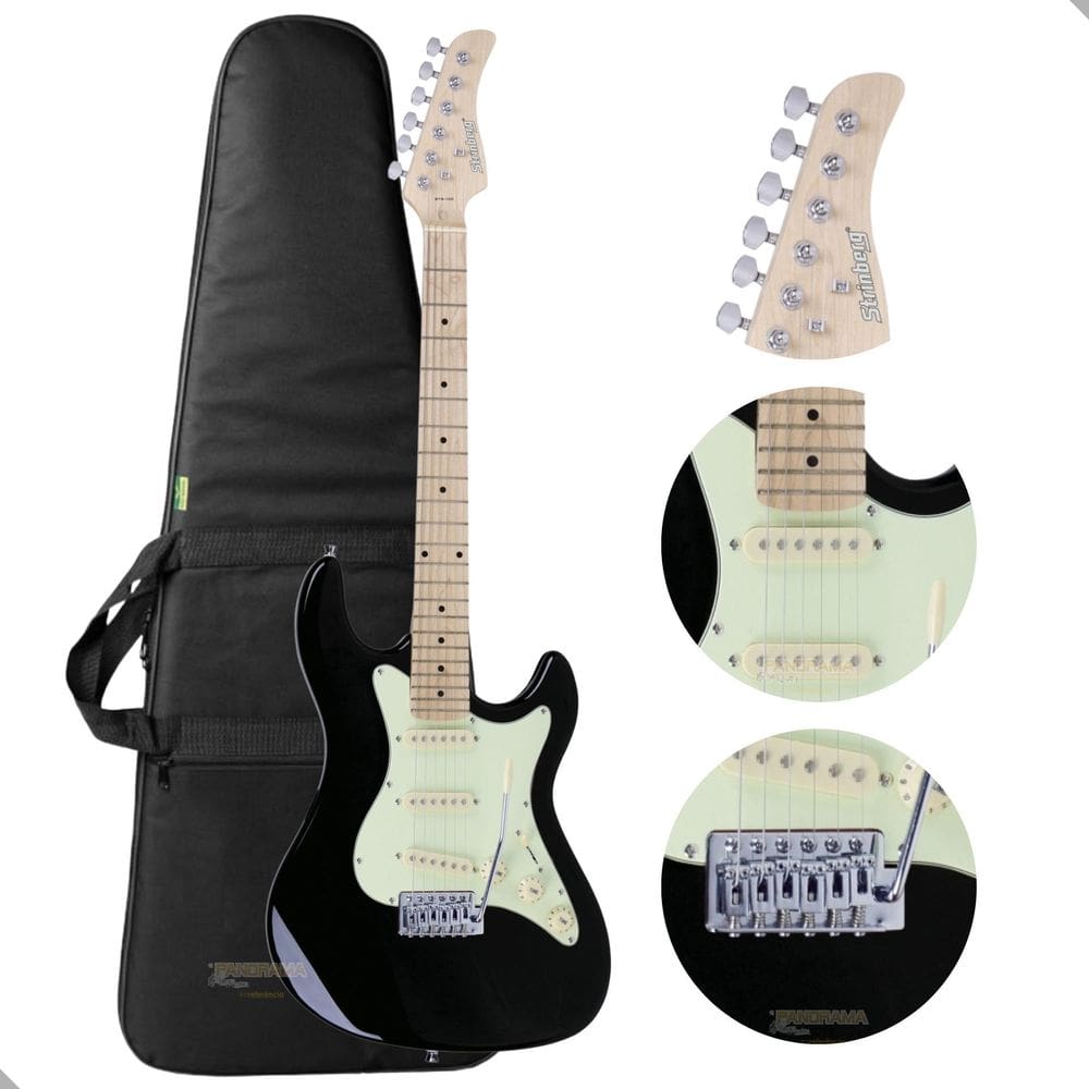 Guitarra Strato Strinberg Sts100 Bk + Capa