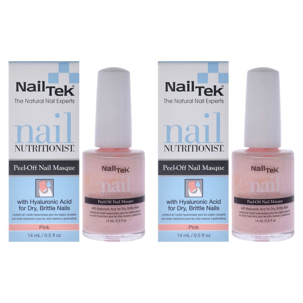 Nail Masque Nail Nail Nutritionist Peel-Off Pink, pacote com 2
