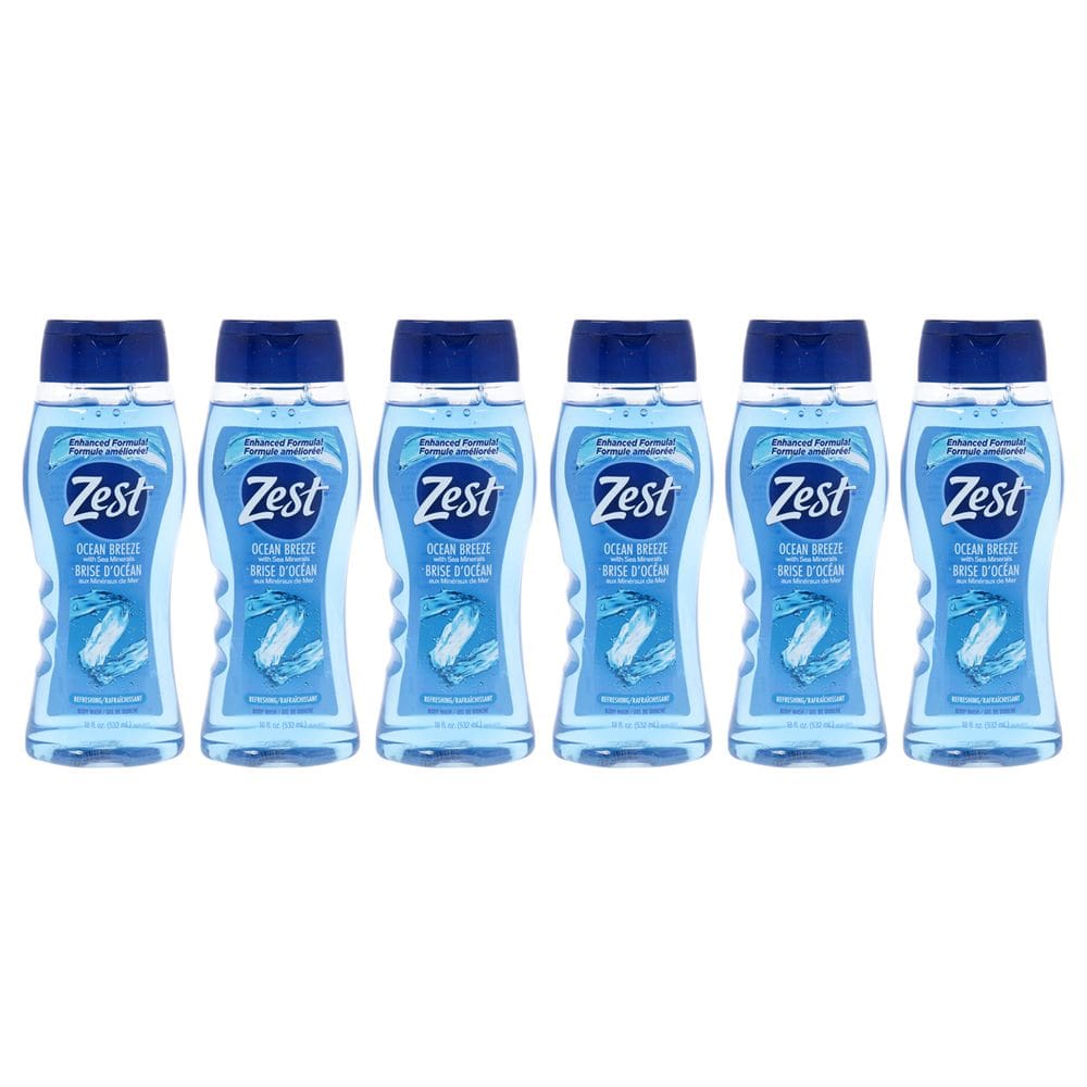 Sabonete líquido Zest Ocean Breeze Scent, pacote com 6
