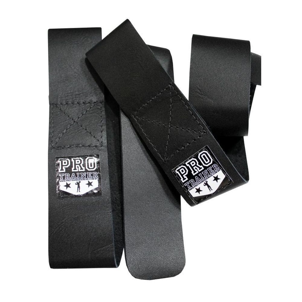 Strap Fita Couro Preto Profissional Alta Durabilidade