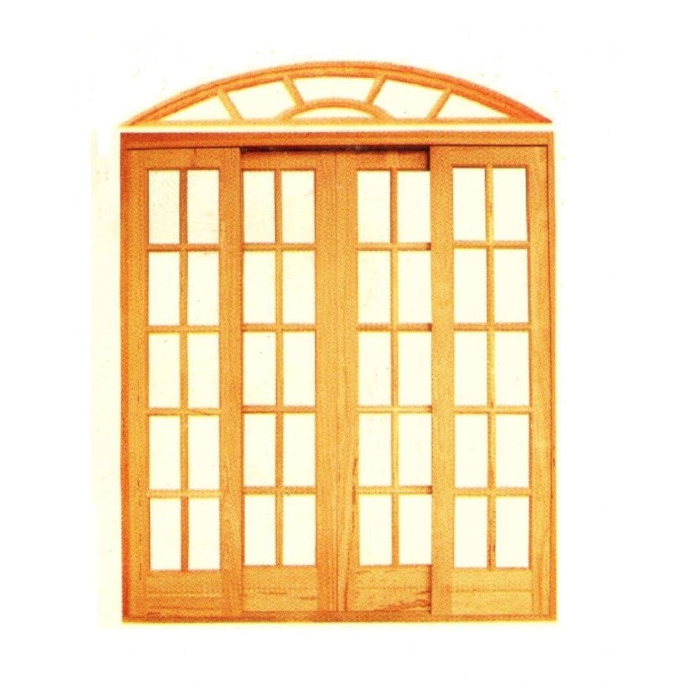 Porta de Correr Vidrinho Colonial - Madeira Maciça - Angelim