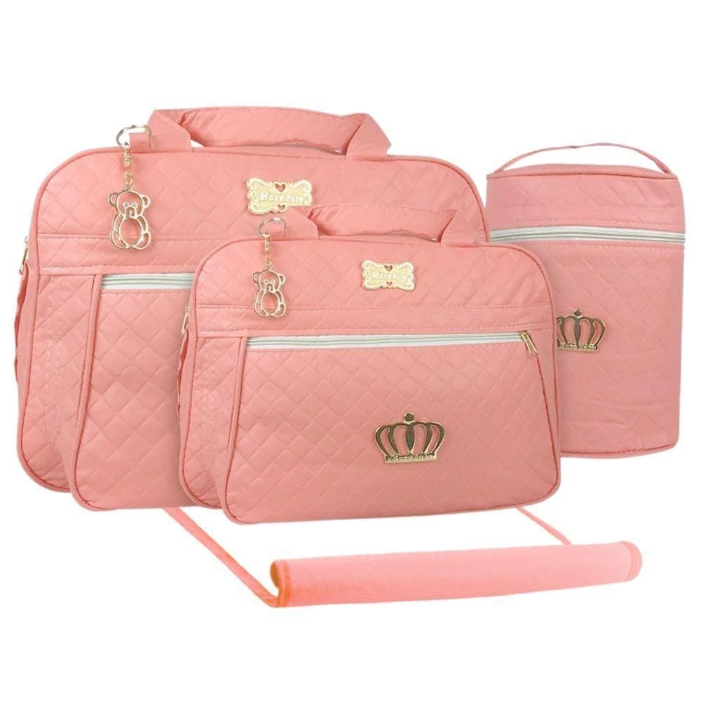 Kit Bolsas Maternidade Royal Baby Completo Rosé