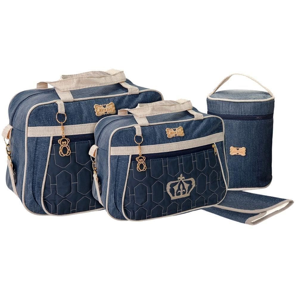Kit Bolsas Maternidade Baby Deluxe Azul Marinho