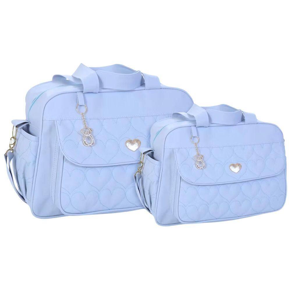 Kit Bolsas Maternidade Baby Classic Lux Azul Claro