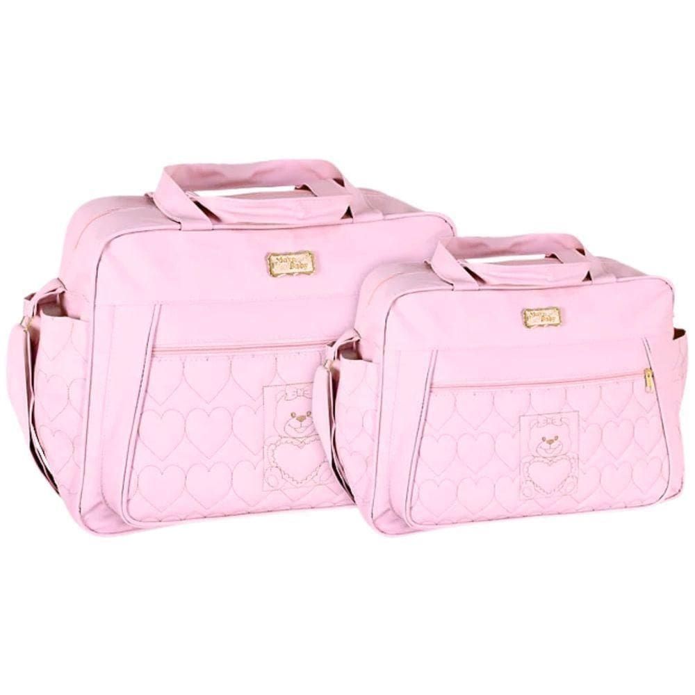 Kit Bolsas Maternidade Baby Soft Class Rosa