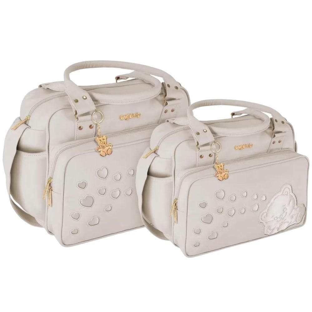 Kit Bolsas Maternidade Urso Baby Platinum Bege